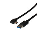 USB 3.2 Gen1 5Gbit 3A Kabel, Typ-A -- ,Stecker - Typ-C Stecker 90°, 1m