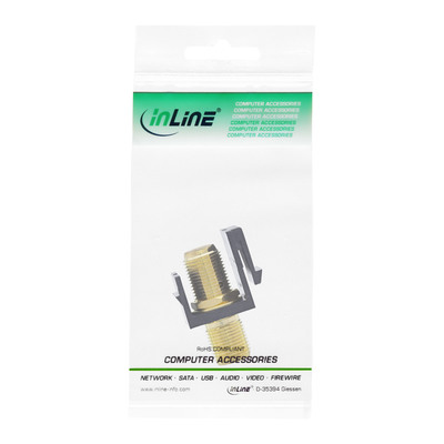 InLine® Keystone Einbauadapter, für Sat-Kabel, 2x F-Buchsen, schwarz (Produktbild 3)