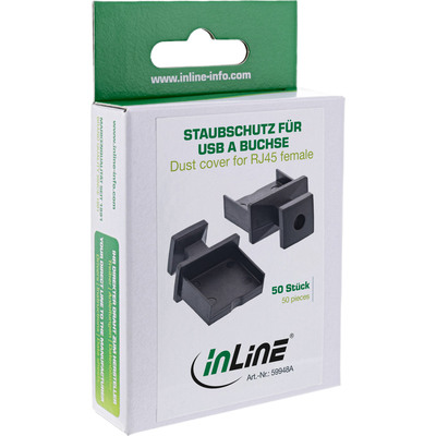 InLine® Staubschutz, für USB-A Buchse, schwarz 50er Pack (Produktbild 3)