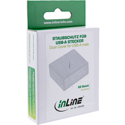 InLine® Staubschutz, für USB-A Stecker, weiß 50er Pack (Produktbild 3)