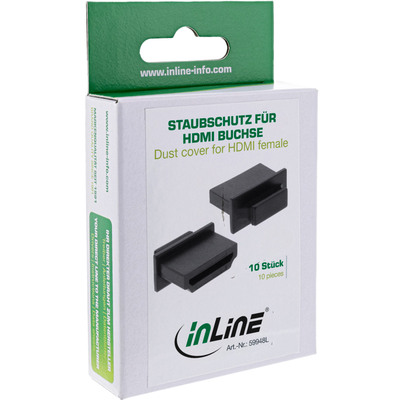 InLine® Staubschutz, für HDMI Buchse schwarz 10er Pack (Produktbild 3)