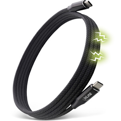 InLine® Magnetic USB-C Kabel, USB-C Stecker/Stecker, 100W, schwarz, 1,5m (Produktbild 2)