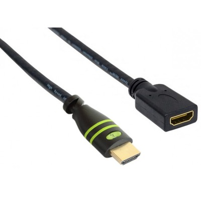 HDMI 4K 60Hz High Speed Anschlusskabel -- ,mit Ethernet M/F, schwarz, 3,0 m, ICOC-HDMI2-4-EXT030 (Produktbild 1)