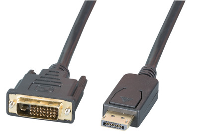 DisplayPort/DVI 24+1 Kabel, St-St -- 5m, schwarz
