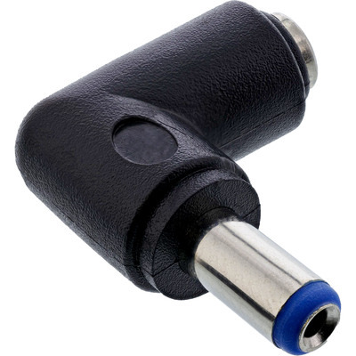 InLine® DC Adapter, 5,5x2,1mm DC Hohlstecker Stecker / Buchse gewinkelt (Produktbild 1)