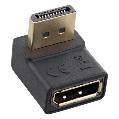InLine® DisplayPort Adapter, DisplayPort Stecker / Buchse, nach oben gewinkelt (Produktbild 1)