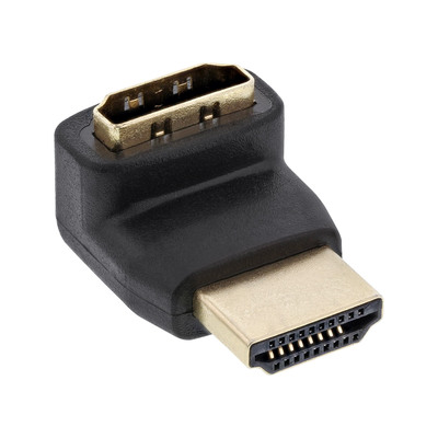 InLine® HDMI Adapter, Stecker / Buchse, gewinkelt oben, vergoldete Kontakte 4K2K (Produktbild 1)