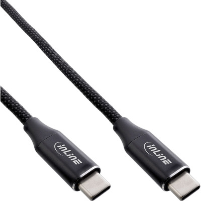 InLine® Magnetic USB-C Kabel, USB-C Stecker/Stecker, 100W, schwarz, 1,5m (Produktbild 1)