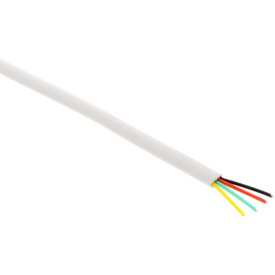 InLine® Modularkabel, 4adrig Flachband weiß, 100m Ring (Produktbild 1)